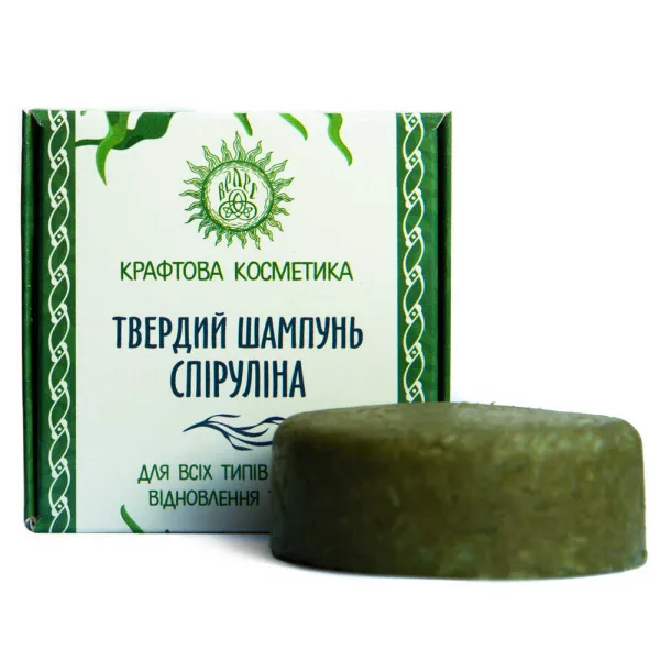 Шампунь твердий ТМ Велес, 70 г, спіруліна