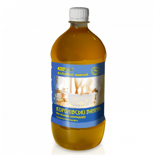 Скипидарні ванни Залманова. Королівські ванни Бішофіт Полтавський "Bisheffect жовтий", 1000 ml