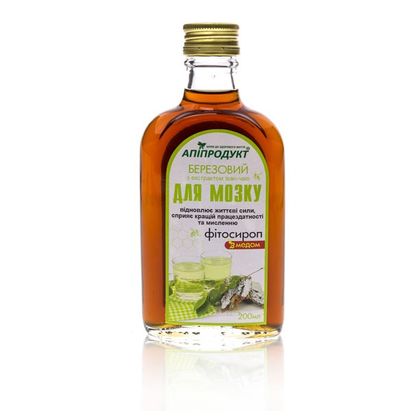 Фитосироп с медом "Березовый" для мозга ТМ "Апипродукт", 200 ml