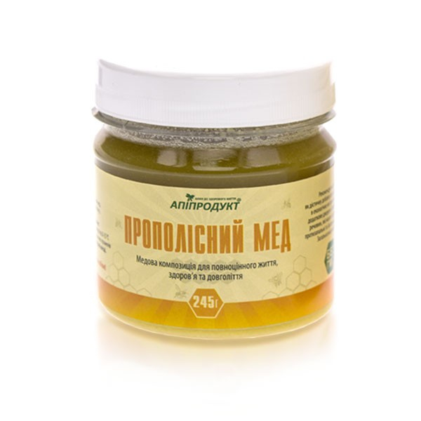 Прополісний мед ТМ "Апіпродукт", 245 г