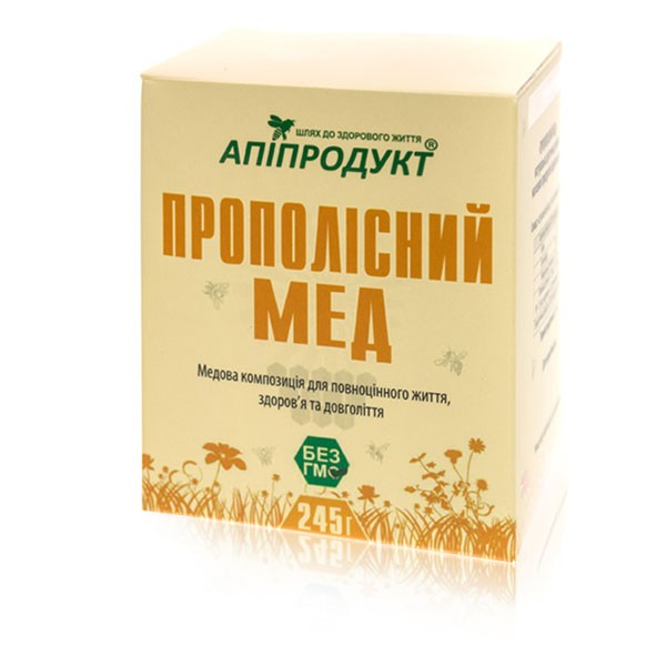 Прополісний мед ТМ "Апіпродукт", 245 г