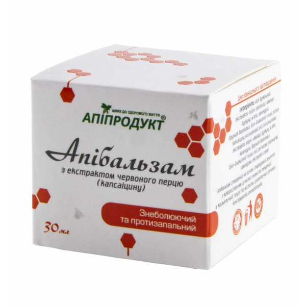 Апібальзам знеболюючий та протизапальний ТМ "Апіпродукт", 30 мл