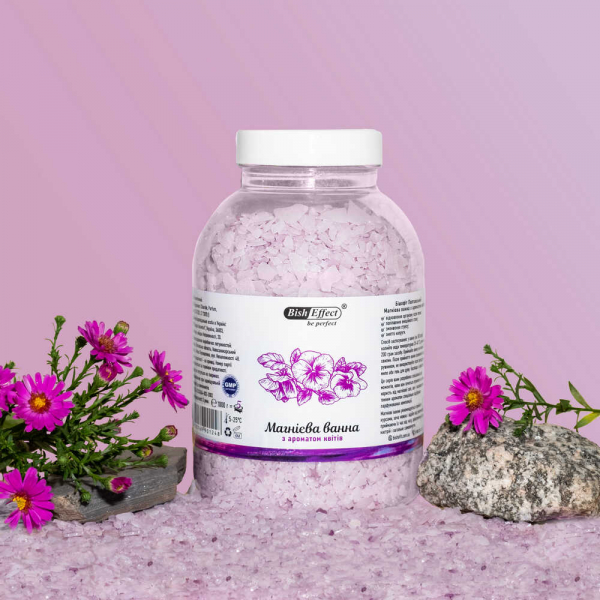 Магниевые ванны Бишофит Полтавский с ароматом цветов, 1000 г