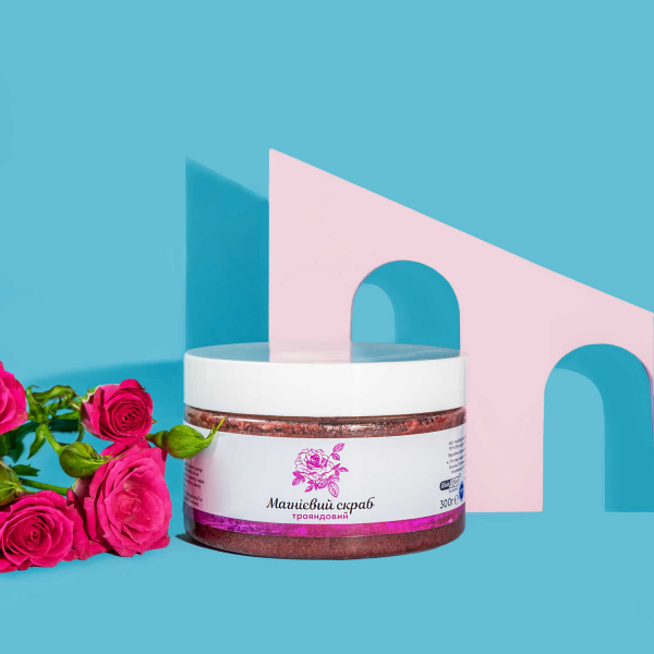 Магнієвий скраб для тіла з екстрактом троянди Бішофіт Полтавський, 500 г