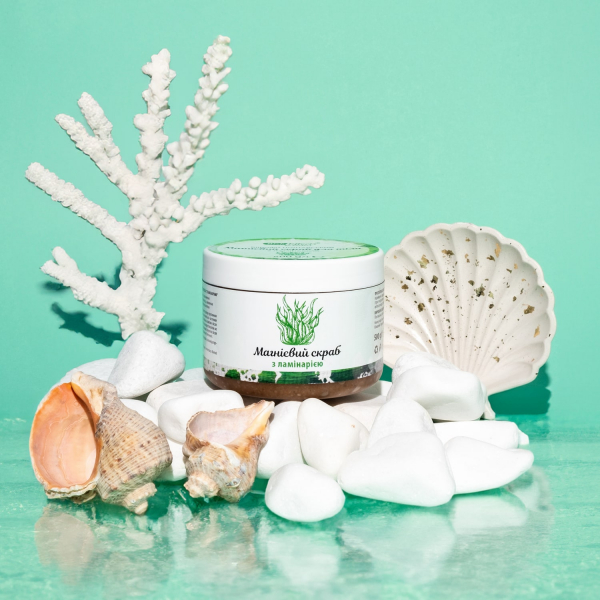 Магнієвий скраб для тіла з ламінарією Бішофіт Полтавський, 300 г