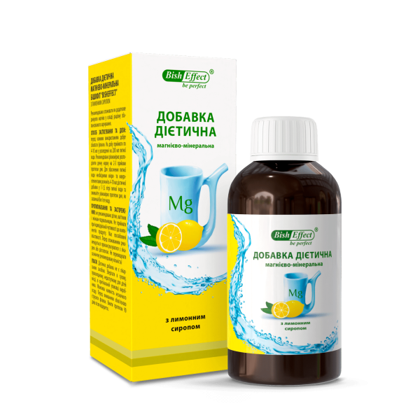 Питний бішофіт з лимонним сиропом. Добавка дієтична магнієво-мінеральна, 250 ml