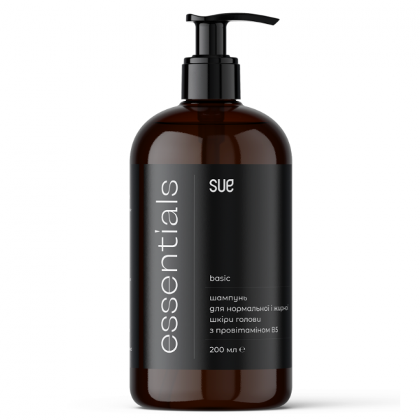 Шампунь Basic для жирной и нормальной кожи головы с провитамином В5, 200ml, TM Sue