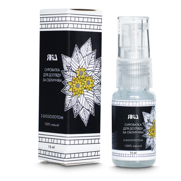Сироватка для обличчя з біозолотом, 15мл, ТМ "ЯКА"