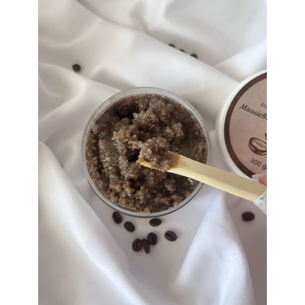 Магнієвий скраб для тіла з ароматом кави Бішофіт Полтавський, 300 г