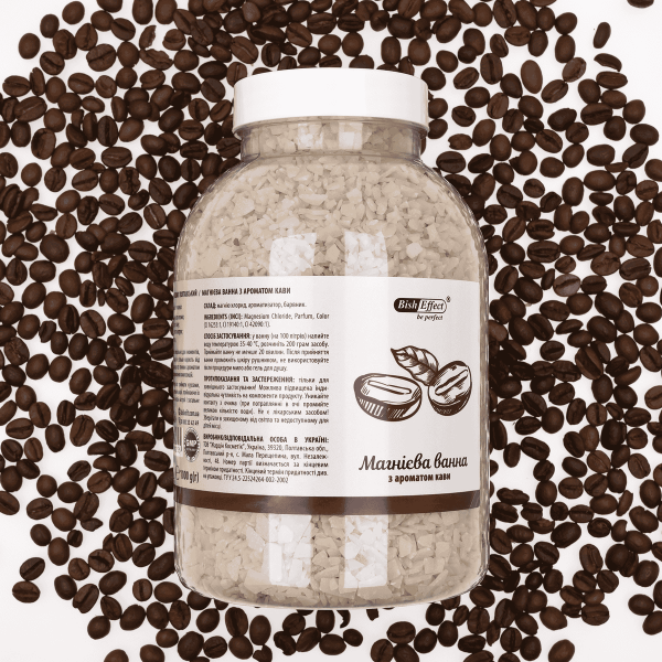 Магниевые ванны Бишофит Полтавский с ароматом кофе, 1000 г