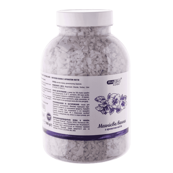 Магниевые ванны Бишофит Полтавский с ароматом цветов, 1000 г