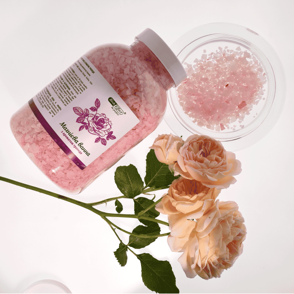 Магнієві ванни Бішофіт Полтавський з ароматом троянди, 1000 г