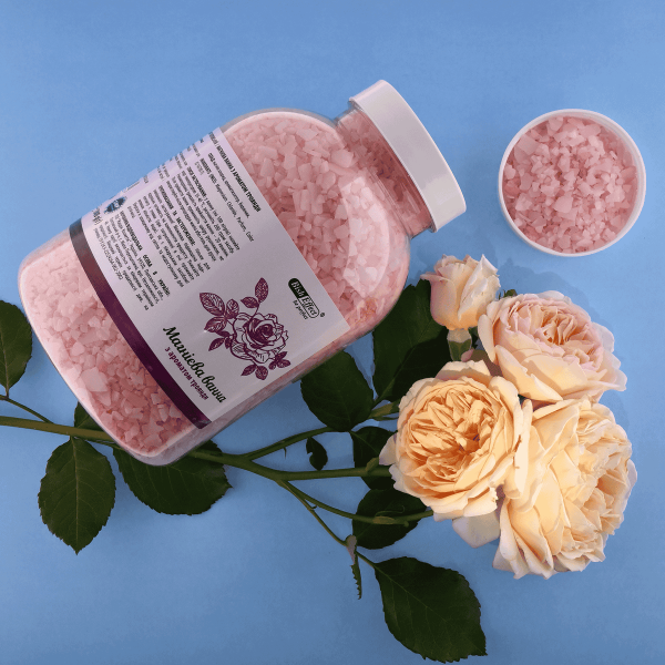 Магнієві ванни Бішофіт Полтавський з ароматом троянди, 1000 г