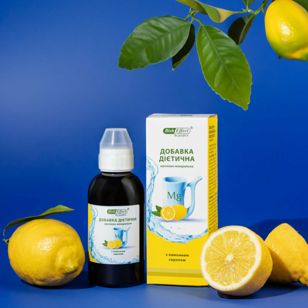 Питний бішофіт з лимонним сиропом. Добавка дієтична магнієво-мінеральна, 250 ml